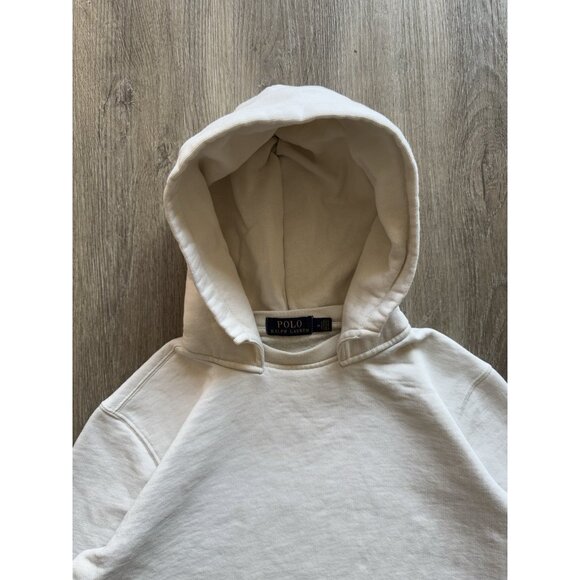 Polo Ralph Lauren Athletic White Hoodie Vintage Style Sweater Medium Rare Hype - Picture 3 of 16